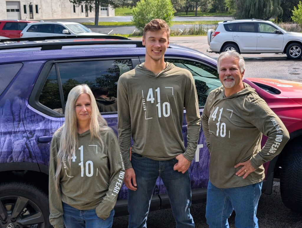 KSLT staff wearing new Team 40 t-shirt